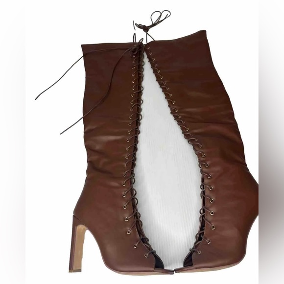 Fashion Women Thigh High Boots Peep Toe Over Knee Boots Size 6 - Picture 3 of 6